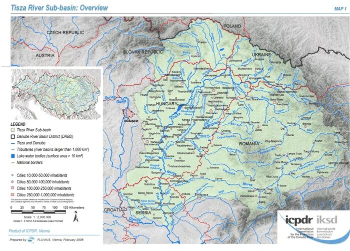 Река тиса на карте украины