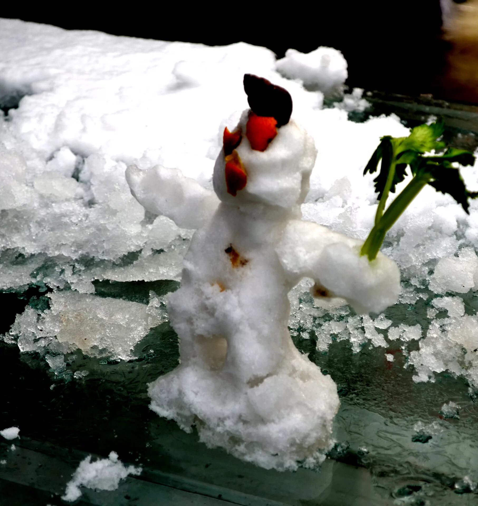 Растаявший снеговик. Весенний Снеговик. Мини Снеговик.