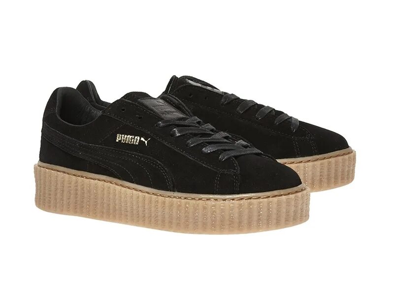 Кеды Пума Suede женские. Кеды Puma Suede черные. Кроссовки Puma Suede Creepers. Кеды Пума мужские черные замшевые.