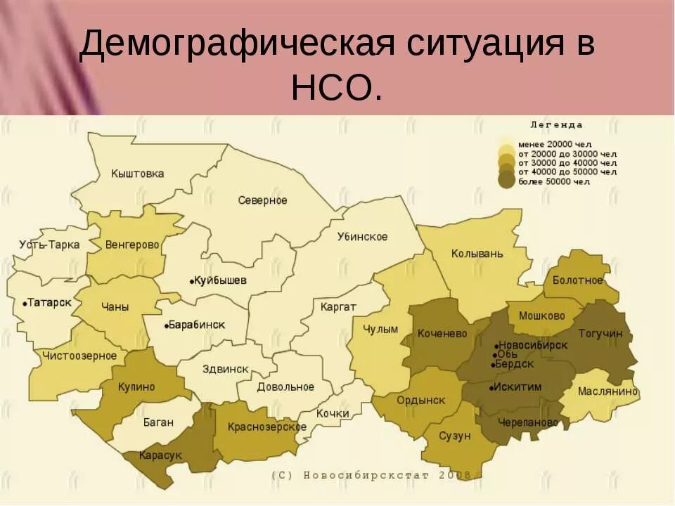 Районы новосибирской области численность населения