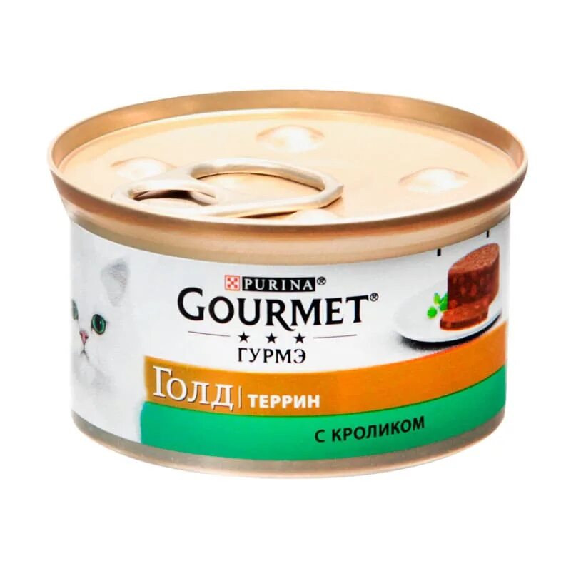 Гурмэ оленегорск. Гурме Голд консервы для кошек. Purina Gourmet Голд террин с кроликом. Паштет Gourmet Gold террин. Корм для кошек Gourmet Голд террин с кроликом 85 г.