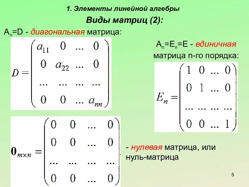 Матрица (математика) типы матриц. Нулевая и единичная матрица. Типы матриц в математике. Типы матриц. Элементы матриц.