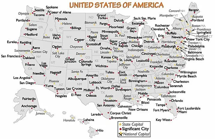 Американские города список. USA City Map. Карта США С городами. Крупные города США список. Usa states capitals