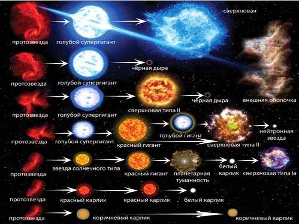 Путь жизни звезды. Жизненный цикл звезды. Цикл эволюции звезд. Стадии жизненного цикла звезды. Этапы эволюции звезд.