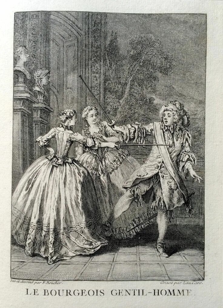 Смешные жеманницы Мольер. Мольер Шалый иллюстрации. Мольер 18 век.