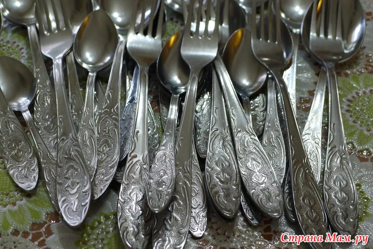 Как чистить столовое серебро