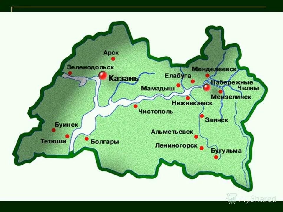 Набережные челны на татарском. Менделеевск на карте Татарстана. Карта Татарстана с городами. Татарстан границы. Республика Татарстан на карте России.