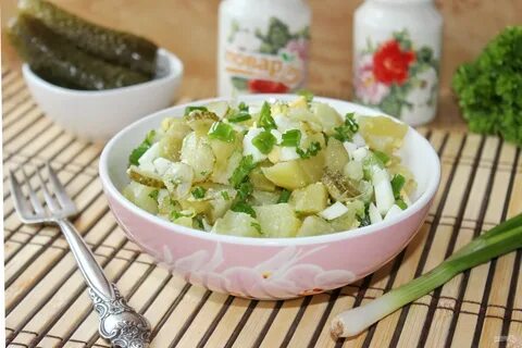 Картофельный салат рецепт с огурцом