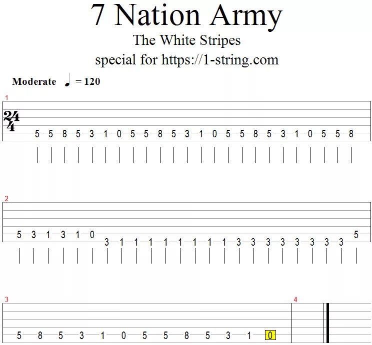 Пожалуйста будь моим смыслом аккорды укулеле. Seven Nation Army на гитаре на одной струне. 7 Nation Army табы гитара. Seven Nation Army на гитаре для начинающих. Seven Nation Army табы для гитары.