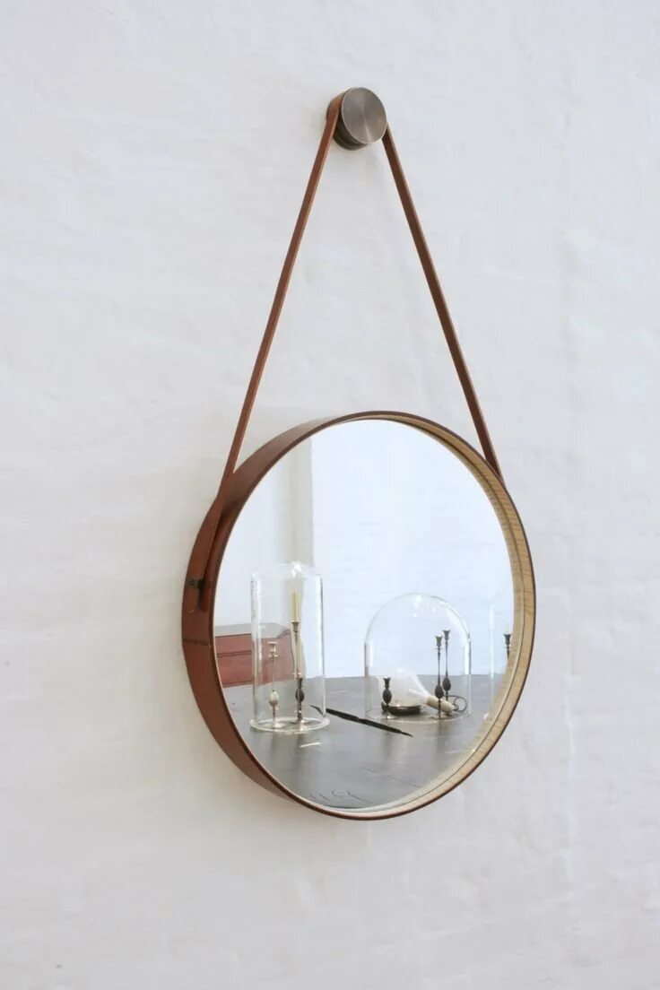 Подвесное зеркало для ванной. Зеркало Стокгольм икеа. Зеркало круглое. Зеркало на цепочке на стену. Зеркало круглое на веревочке.