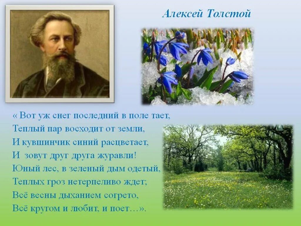 Вот уж снег последний а.к.Толстого. Презентация Алексея Константиновича Толстого колокольчики.