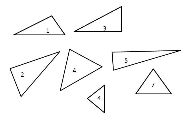 Разные треугольники. Треугольники разных размеров. Задания по видам треугольников 3 класс. Треугольники разной формы. Выбери все остроугольные треугольники 1 2