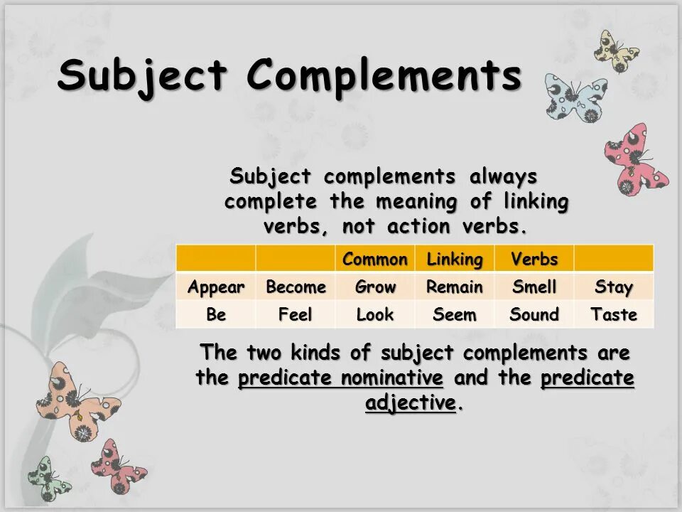 Subject complement в английском языке. Adjective complements правило. Verb complementation правила. Subject + linking verb + subject complement. Complete with always ago