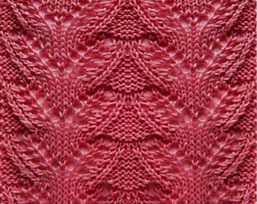 ажурные узоры спицами. ажур на 13 петель. красивые узоры спицами. ажурный узор листочки. красивые узоры спицами.