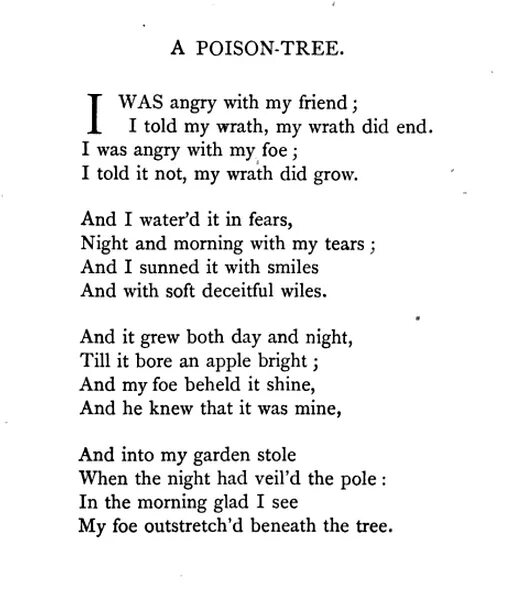 A Poison Tree стих. Poison Tree poem. Уильям Блейк Poison Tree. Ядовитое дерево стихотворение.