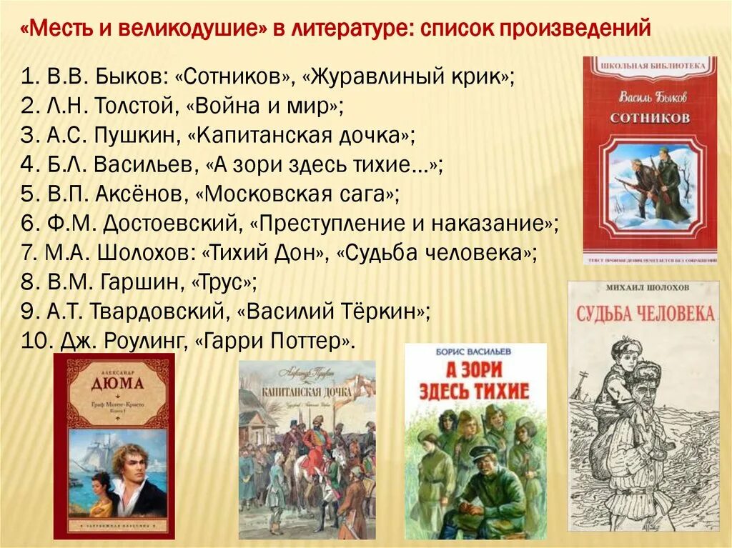 15 20 произведений. Месть в произведениях литературы. Месть в литературе. Литературные произведения. Список произведений.