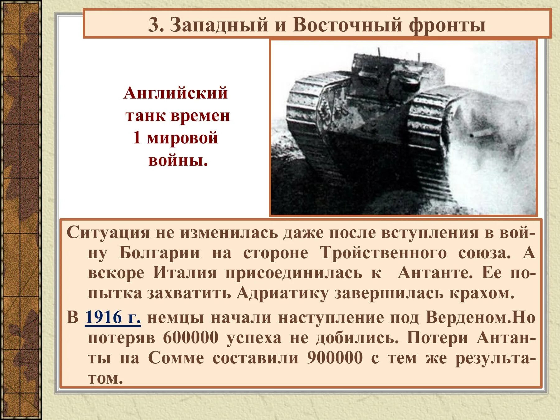 Танки первой мировой войны 1914-1918. Презентация на тему 1 мировая.