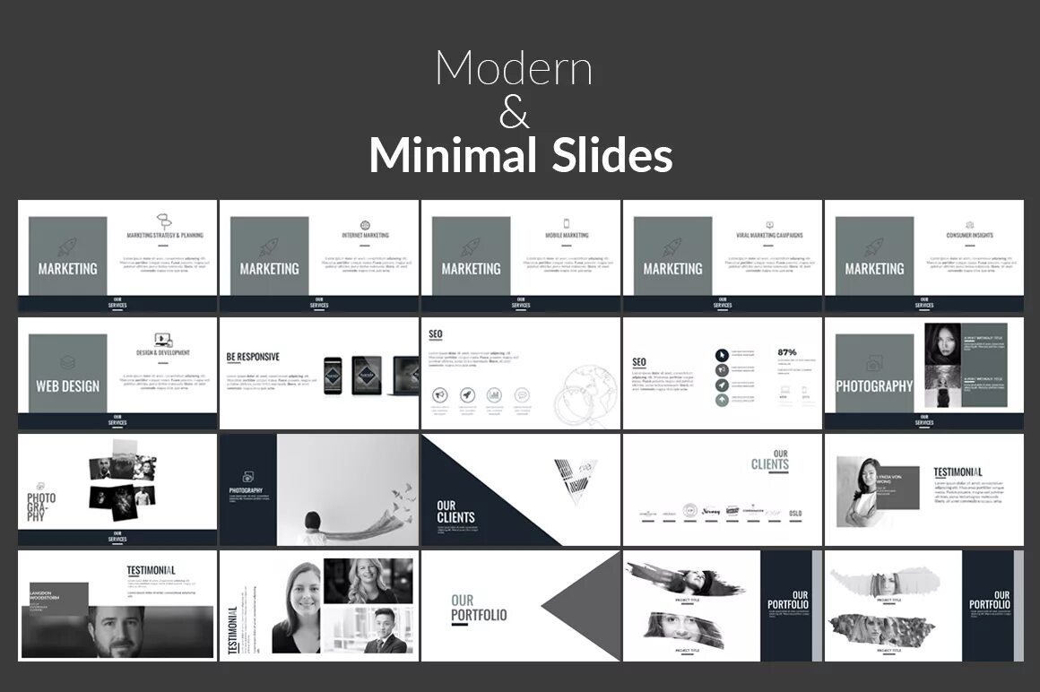 Презентации в стиле минимализм