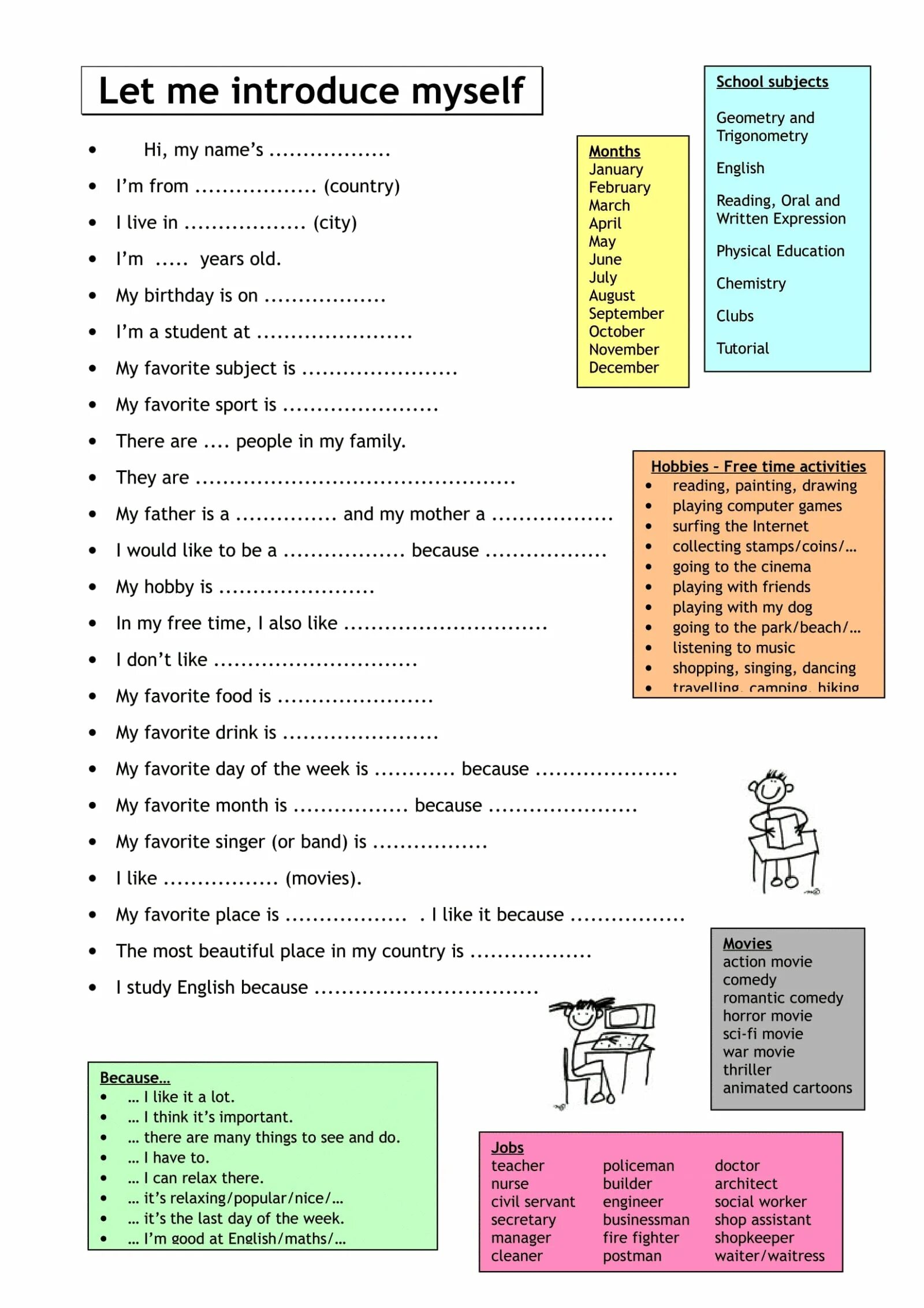 Questions about camps. Let me introduce myself карточка. Let me introduce myself Worksheet. Английский introduce yourself. Let me introduce myself 1 класс Worksheets.
