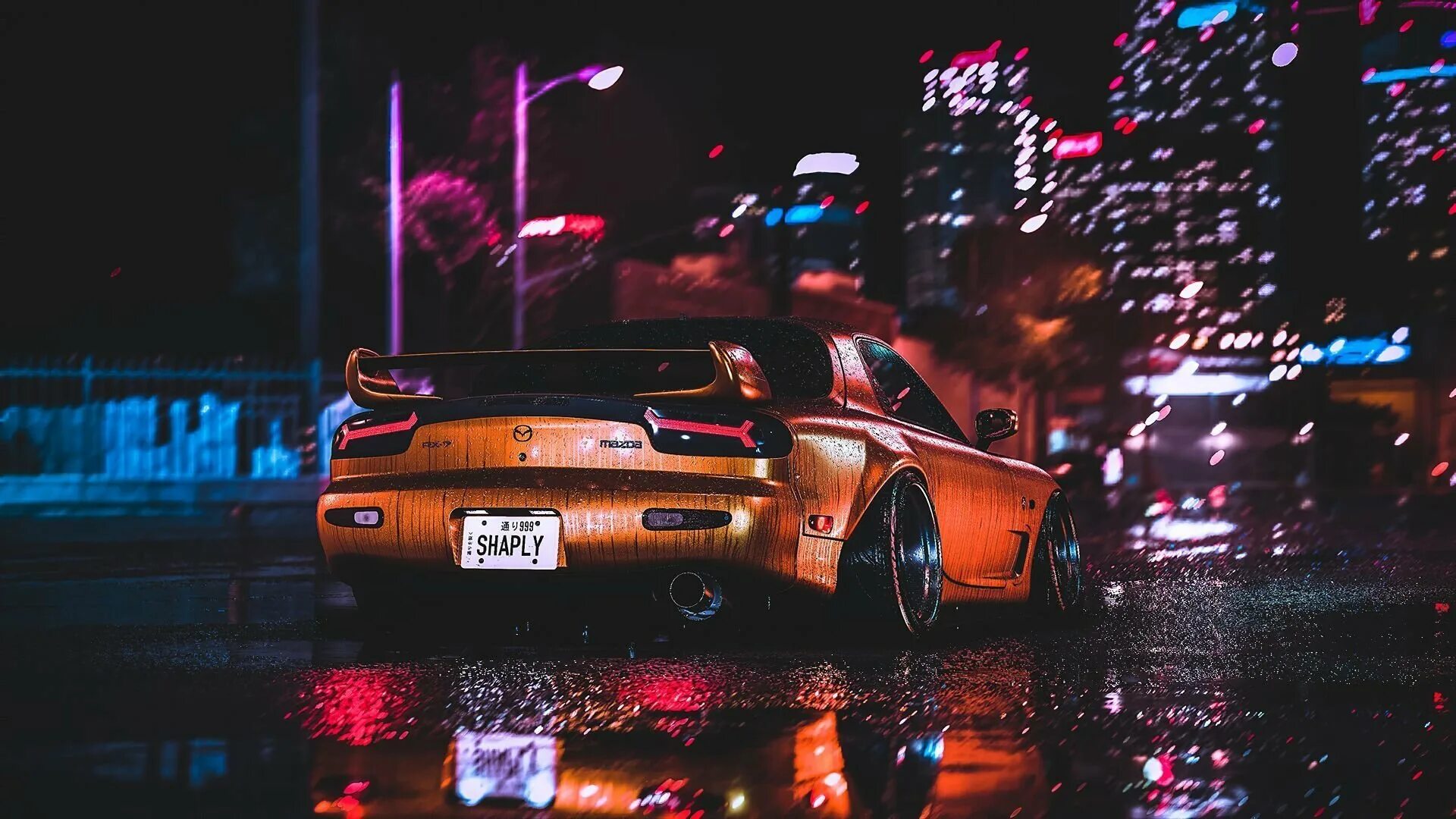 Машина канал музыки. Mazda rx7 Night. Mazda RX 7 Neon. Mazda rx7 неон. Mazda rx7 Токио дрифт.