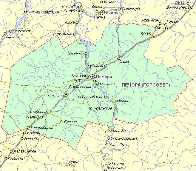 Карта Печорского района Республики Коми. Карта Печорского района Коми. Карта Печорского района Республики. Троицко-Печорский район Республика Коми. Карта печора коми