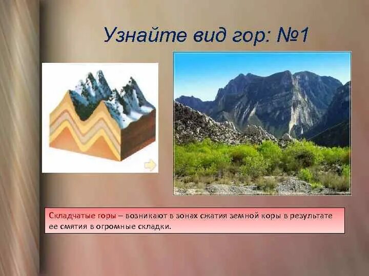 Определите тип рельефа