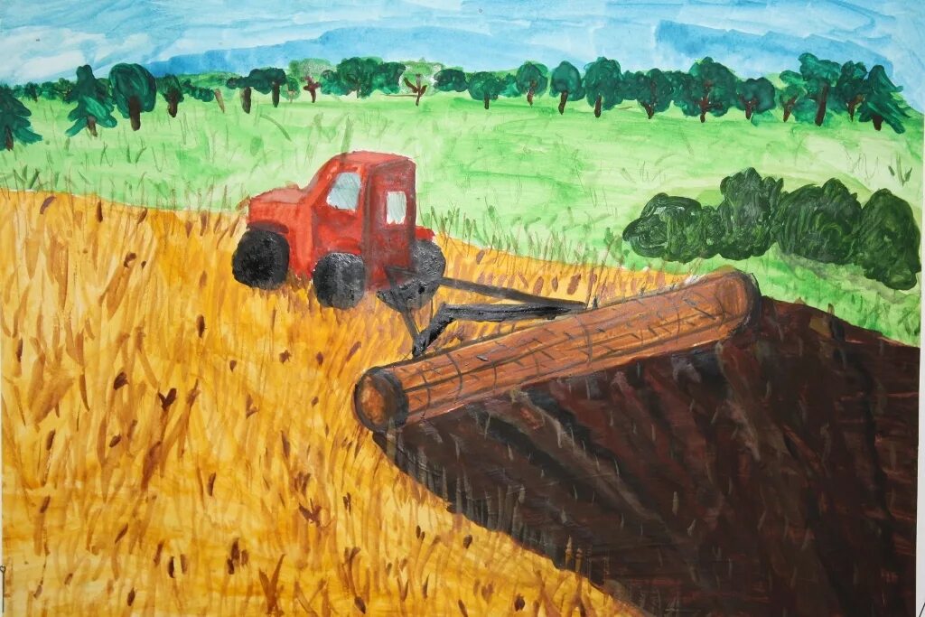 Рисование тема труд людей. Рисунок на тему сельское хозяйство. Поле рисунок. Иллюстрации сельскохозяйственные работы. Детские рисунки на тему сельское хозяйство.