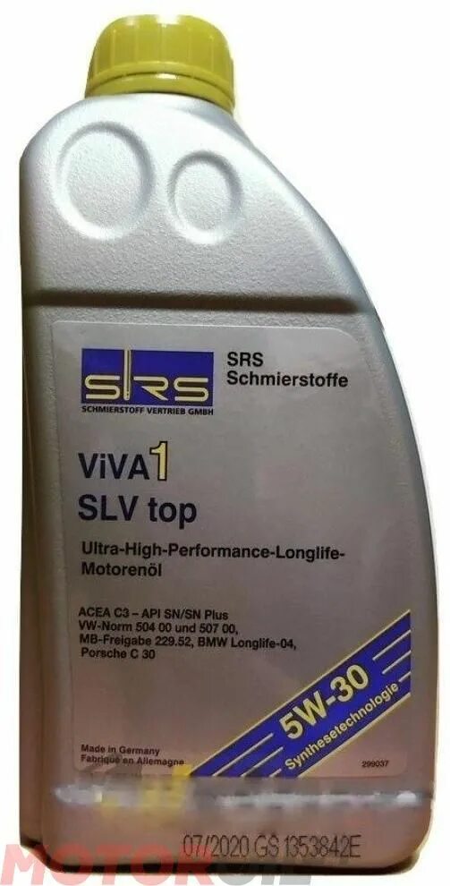 Srs viva 1. SRS Viva 1 Longlife 5w-30. SRS Viva 1 SLV Top 5w-30. SRS масло моторное Viva 1 SLV Plus 5w-30 (ll3). SRS масло моторное Viva 1 topsynth Plus Fe 5w-30 (5 л.).