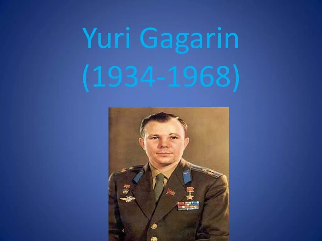 Yuri Gagarin (1934-1968). Гагарин презентация по английскому. Проект Yuri Gagarin.