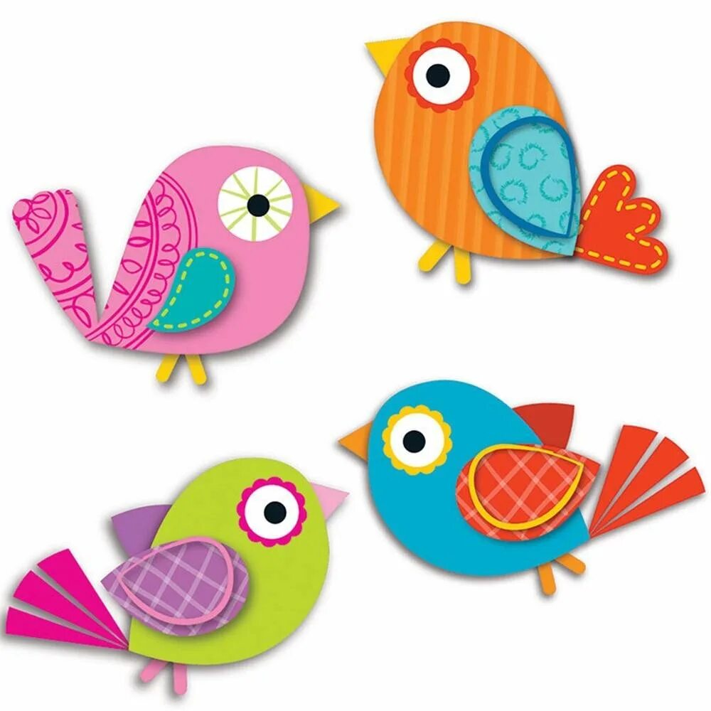 Картинки птичек для детей в детском саду. Аппликация птицы. Птичка аппликация для детей. Птичка из бумаги. Разноцветные птицы для детей.