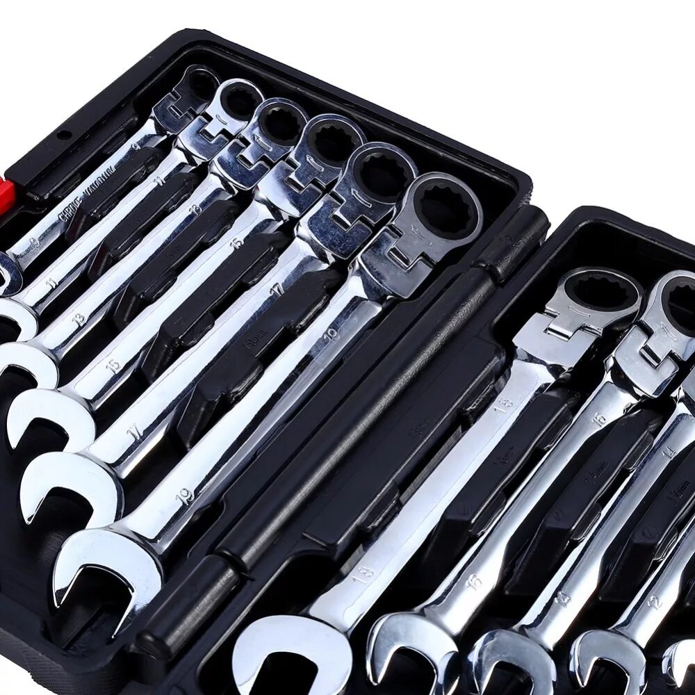 Набор ключей гаечных комб. Трещоточных 8-19мм (12шт/набор). Ratchet Wrench Set professional Tools 8-19. Набор ключей гаечных комбинированных s8-45. Ratchet Wrench Set 8-19mm.