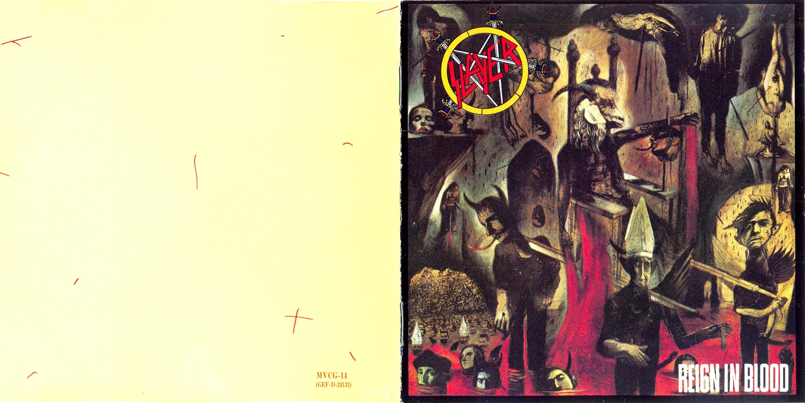 Slayer raining. Слэйер альбом 1986. Обложка альбома Slayer Reign in Blood.