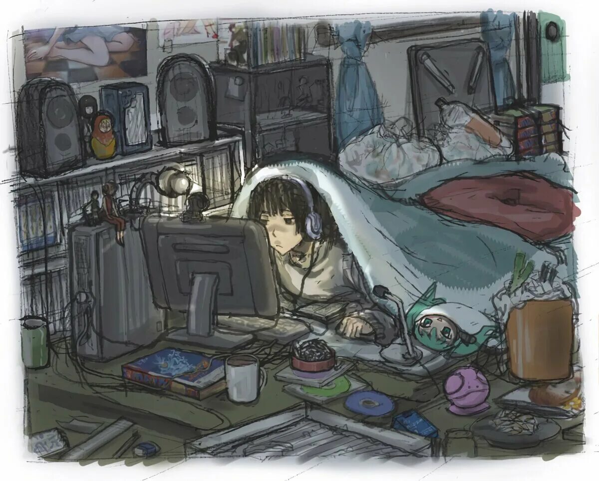 Everyday life with hikikomori sister