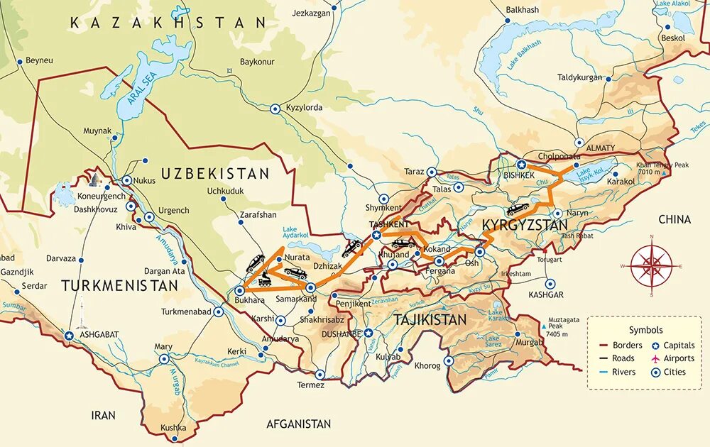 Тараз где находится. Горы Тянь Шань в Узбекистане на карте. Карта Таджикистан и Узбекистан на карте. Бухара на карте Узбекистана. Границы Узбекистана на карте.