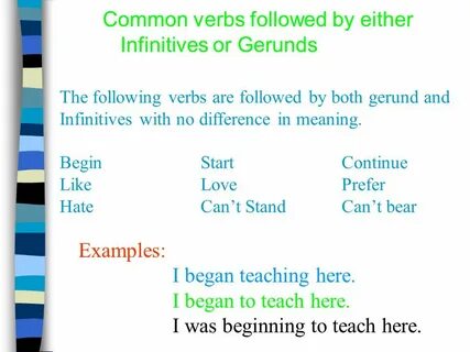 Begin verb infinitive