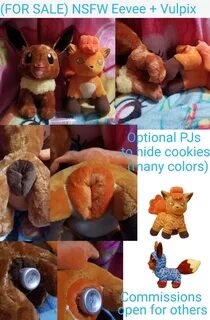 FOR SALE) NSFW fuckable Pokemon large Eevee + Vulpix with plush sculpted ca...