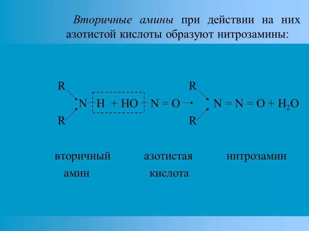 Вторичный Амин с азотистой кислотой. Реакция вторичных Аминов с азотистой кислотой. Реакция вторичных Аминов с азотистой. Вторичный Амин и азотная кислота. Hno2 азотистая