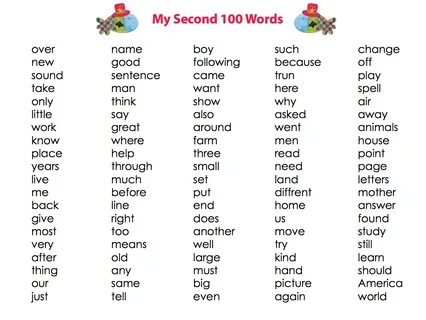 100 english words