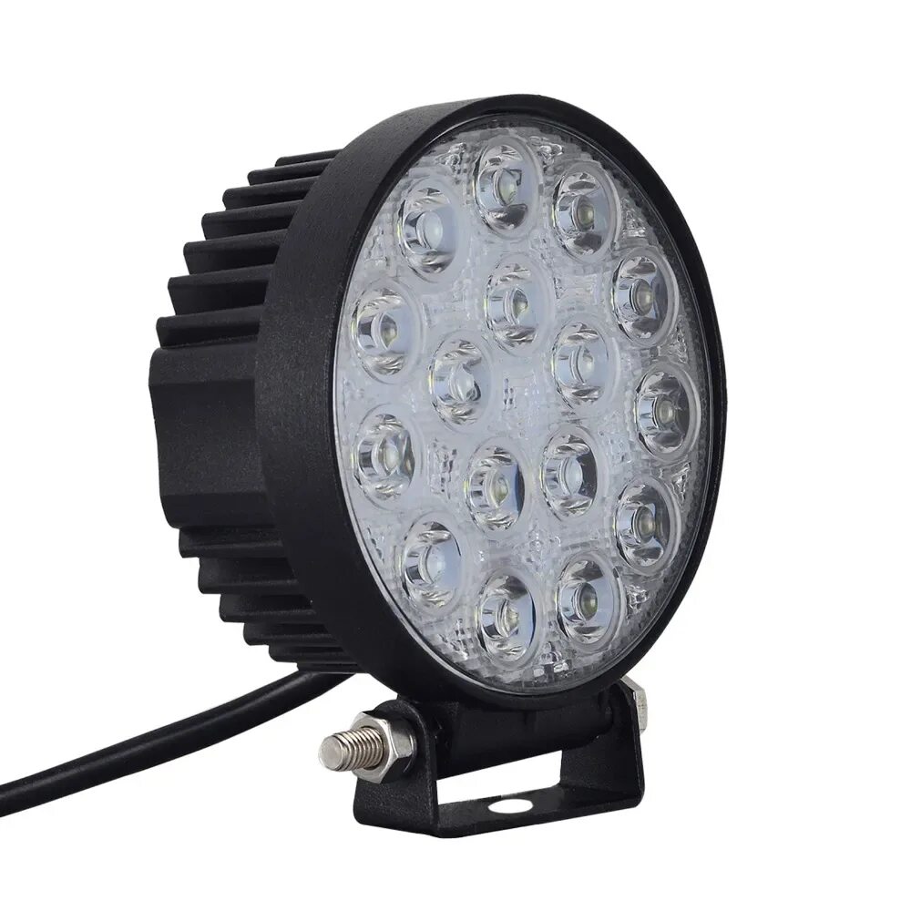 Фара led 42w круглая (14*3w Epistar) 12-24v spot. Светодиодный прожектор 48w 12v/24v led Автоторг. Фара led 12-24v 48w 16 led. Светодиодная фара 48w 16 led 12/24v. Прожектор 12 в