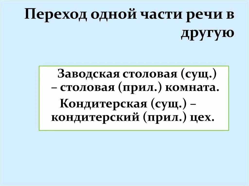 Переход одной части речи в другую примеры слов. Переход одной части речи в другоу. Переход слов из одной части речи в другую примеры. Словообразование переход из одной части речи в другую. Переходы слова примеры