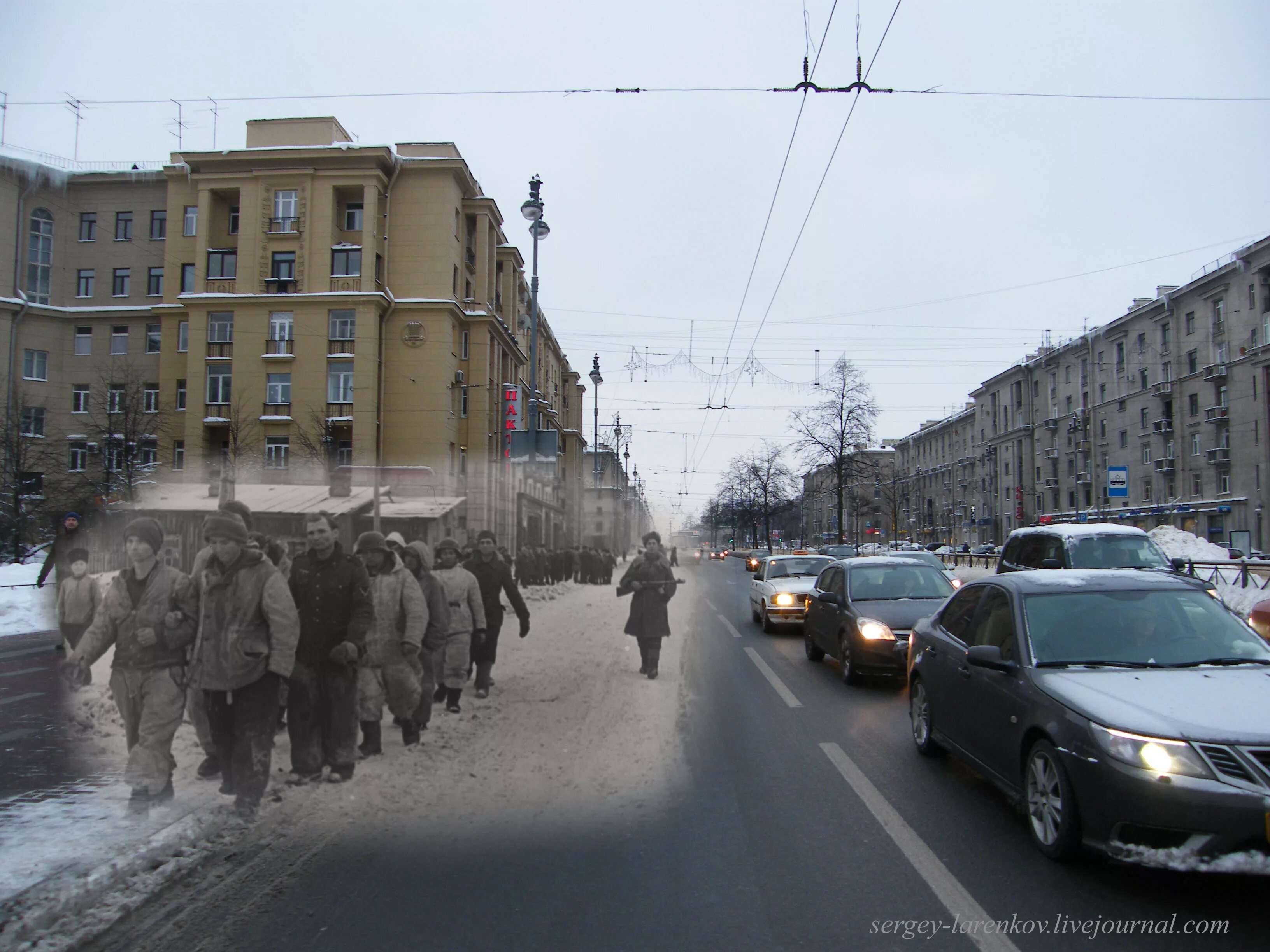 Блокадный Ленинград Московский проспект.