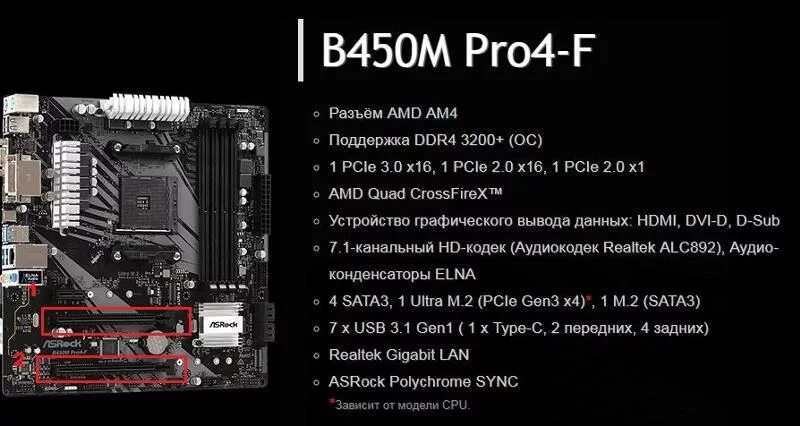 Ответы Mail.ru: Чем отличается материнская плата ASRock B450M Pro4 от ASRock B45