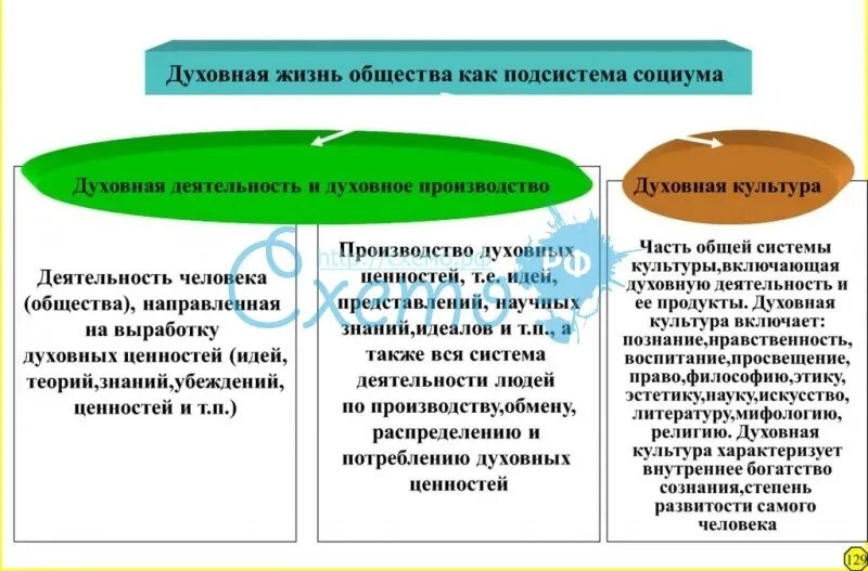 Примеры общественной жизни духовная