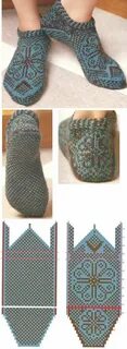 Тапочки узорами вязание