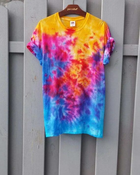 Техника Tie-Dye. Красим футболку. Крашеные футболки. Окрашивание Tie-Dye.