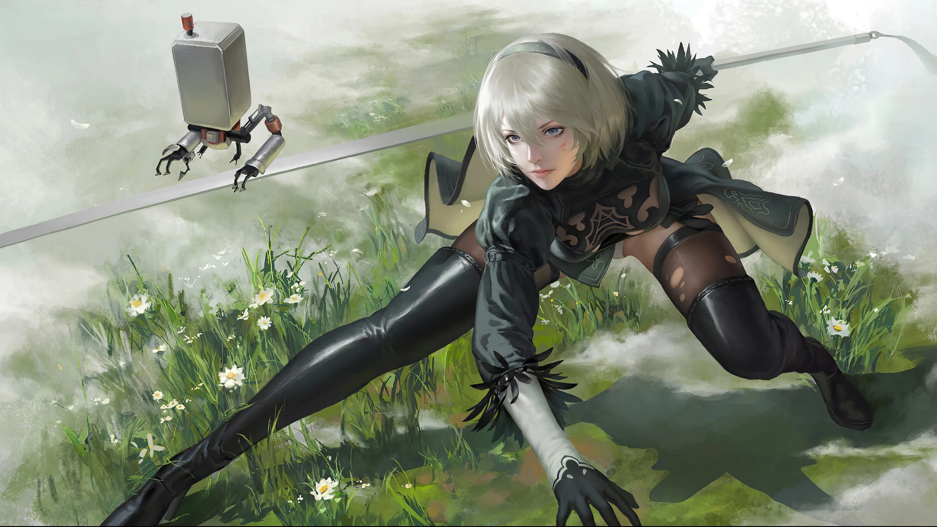 Играл в NieR: Automata? Смотри - сама 2B YoRHa в моей постели