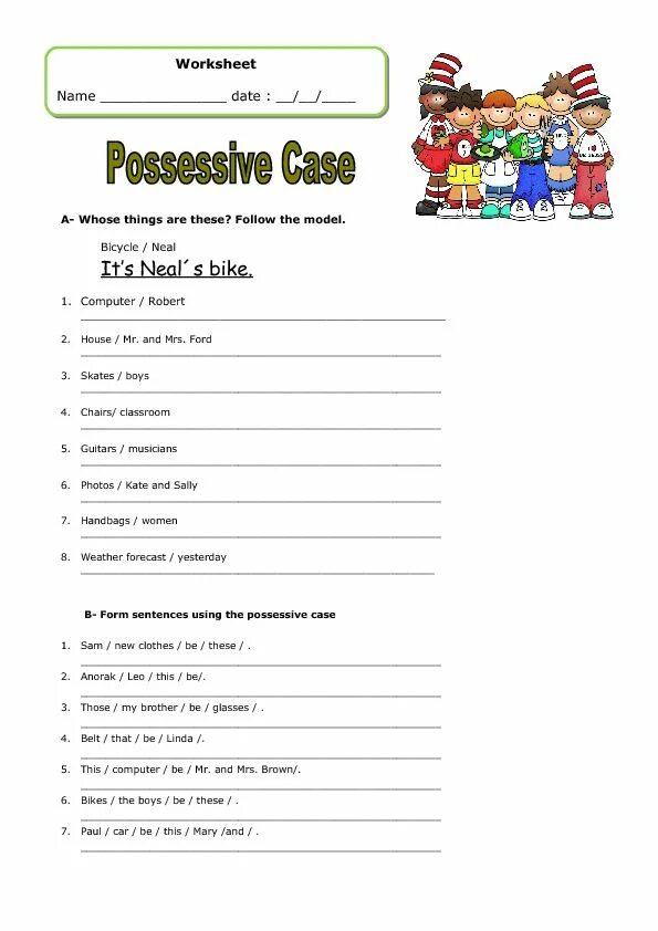 Possessive Case притяжательный Worksheet. Possessive Case упражнения 2 класс Worksheet. Притяжательный падеж в английском языке Worksheets. Притяжательный падеж Worksheets. Elementary упражнения