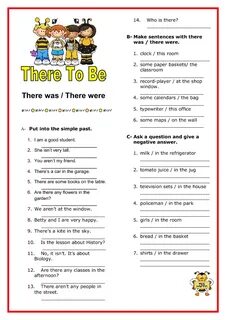 There was there were worksheets