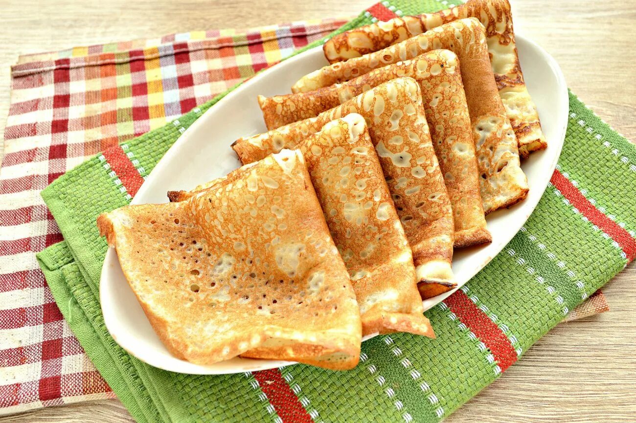 Блинчики тонкие с дырочками
