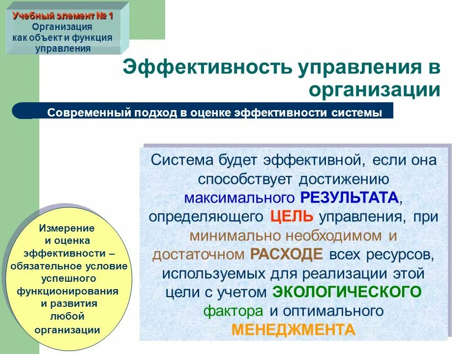 Оценка эффективности менеджмента организации. Показатели эффективности системы управления. Оценка эффективности системы управления. Подходы к оценке эффективности организации. Эффективность изменений в организации